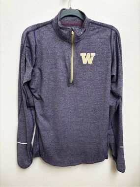 Nike UW Huskies Quarter Zip Pullover Purple Thumbholes Women’s Medium Dri-Fit